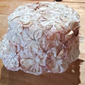 1950s silk flower hat